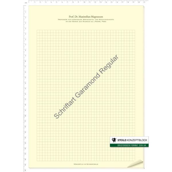 STOLZ Konzeptblock A4 kariert (Garamond Regular)